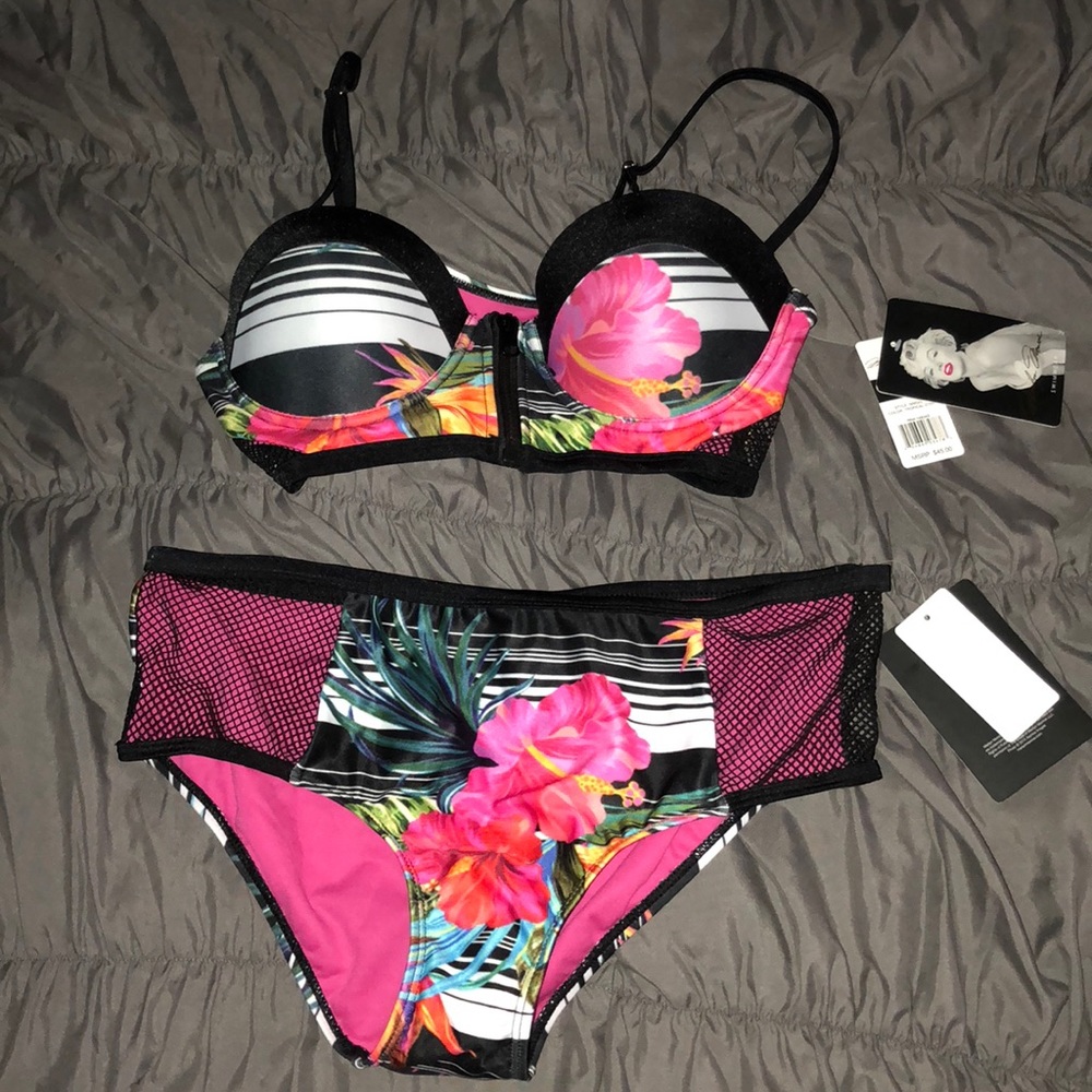 Size medium two piece swim suit